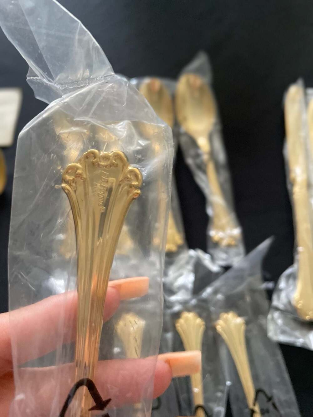 F.B. Rogers Gold Electroplate Flatware Set - Picture 10 of 14